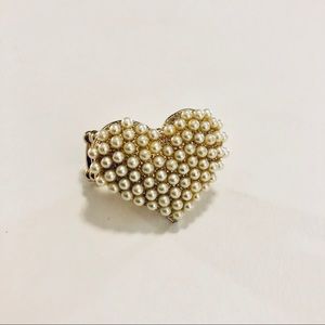 Pearl beaded ring